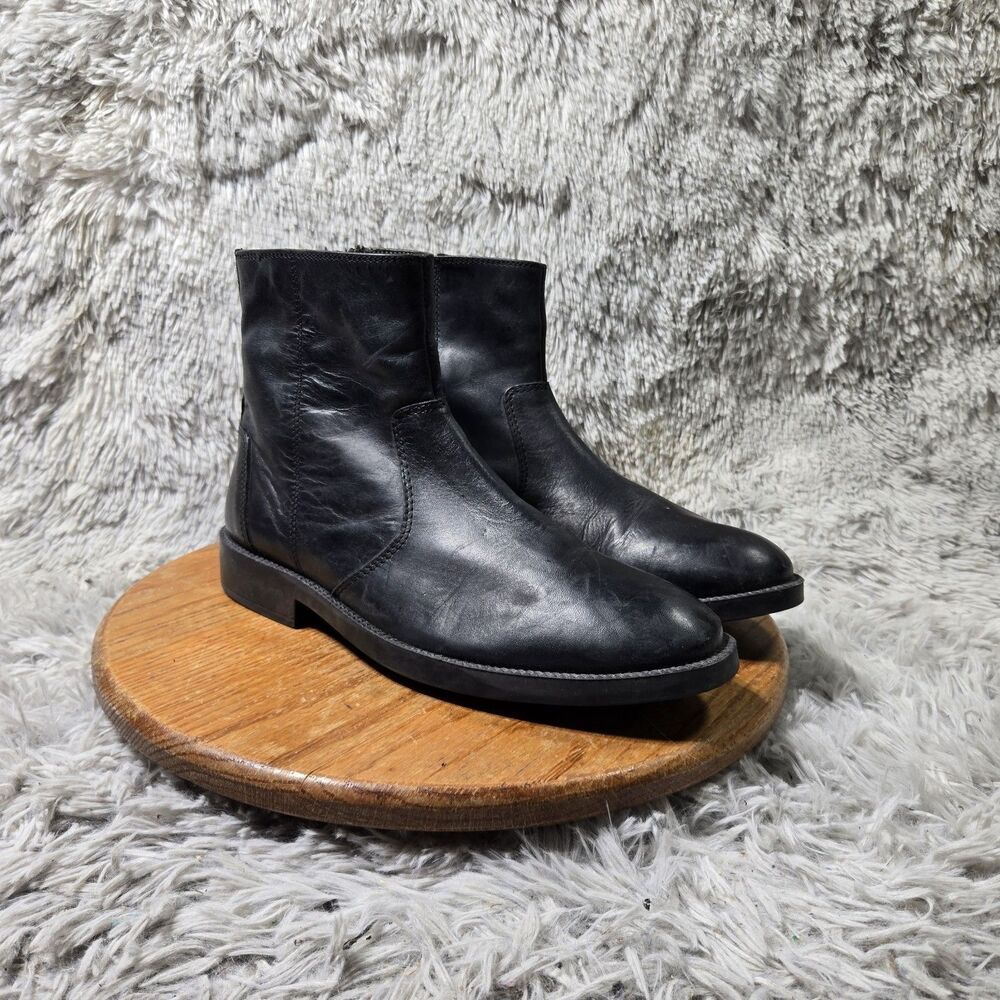 PAUL GREEN Rook Black Leather Ankle Boot Womens EU 41 UK 9 US 10 Made in Austria